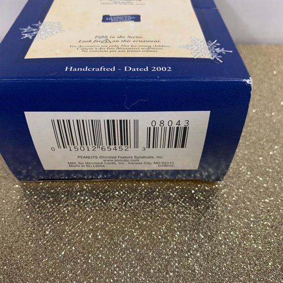 Hallmark Keepsake Ornament Peanuts Snoopy Literacy Ace Ornament With Box - Picture 3 of 7